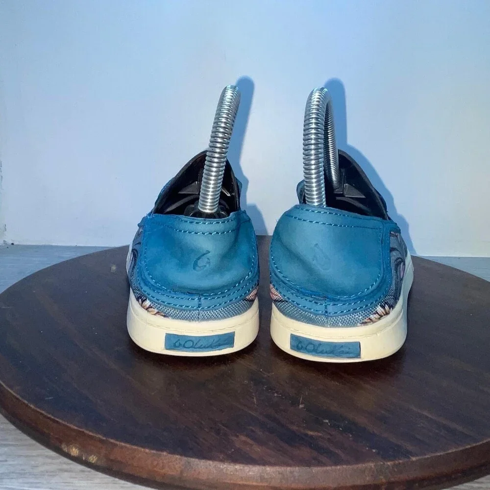 Olukai Kailua Hoa Wooden Wave Slip On Flats Shoes Sneakers Womens Size 6